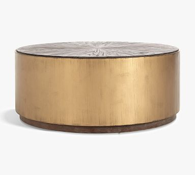 Brockton 39.5" Round Reclaimed Wood Coffee Table | Pottery Barn (US)