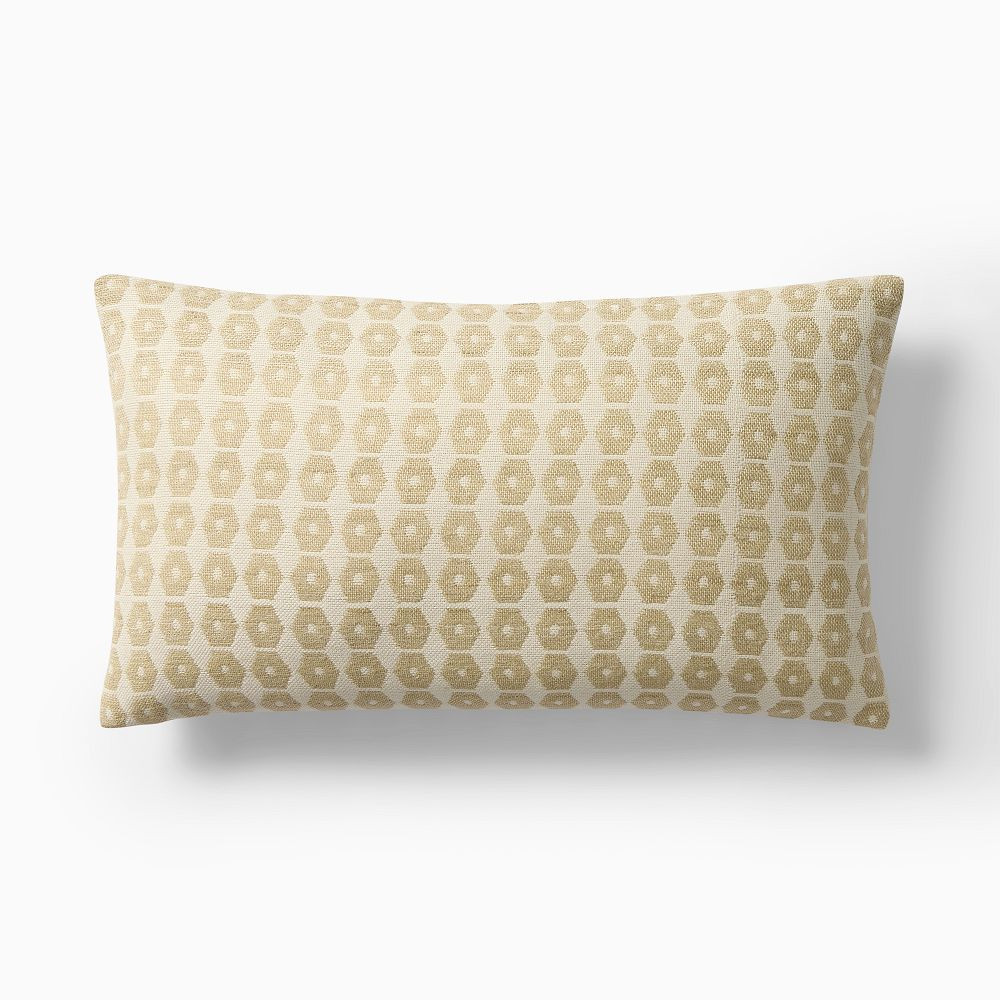 Honeycomb Silk Lumbar Pillow Cover | West Elm (US)