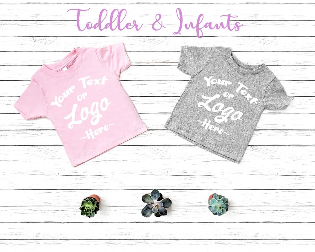 Custom Bella + Canvas Baby and Toddler T Shirt ~ Personalized Your Text or Logo Infant Child Boy ... | Etsy (US)