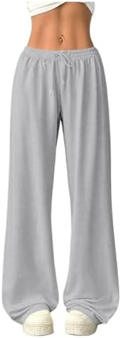 Floerns Women's Causal Drawstring High Waist Baggy Straight Wide Leg Sweatpants with Pockets | Amazon (US)