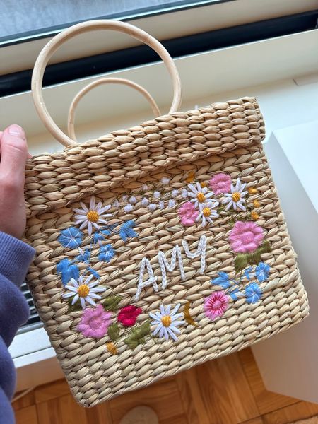 Personalized embroidered straw bag 

#LTKitbag #LTKunder100 #LTKstyletip