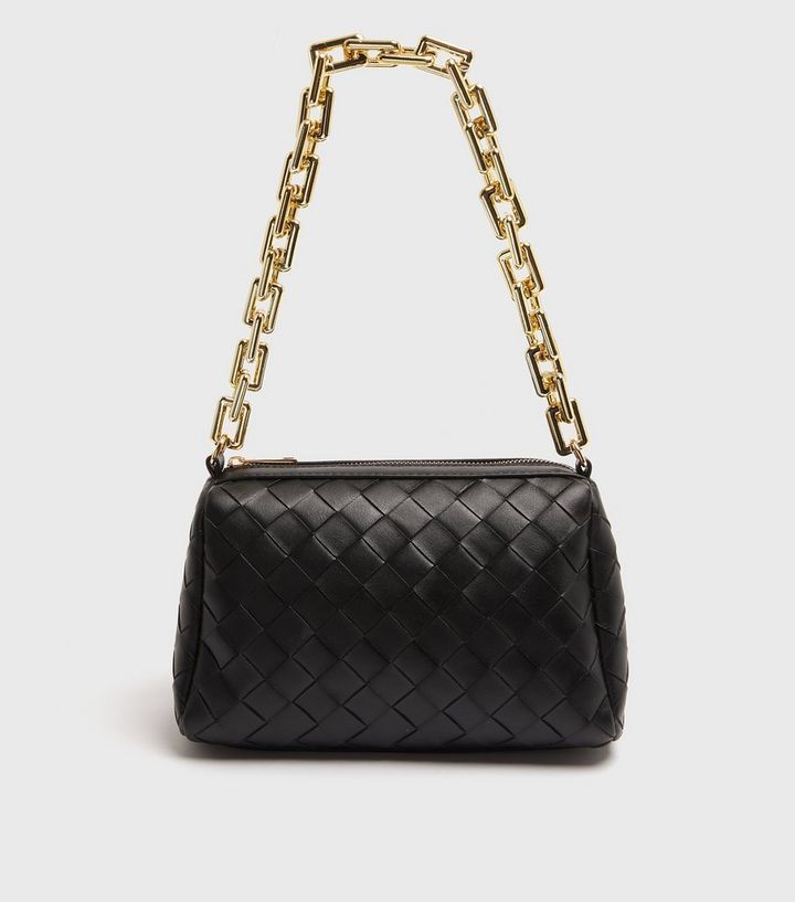 Black Woven Chunky Chain Strap Shoulder Bag
						
						Add to Saved Items
						Remove from Sav... | New Look (UK)