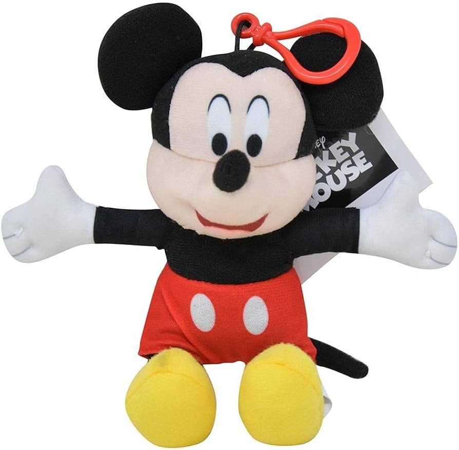 Mickey Mouse 6" Plush Zipper Pull – Soft Toy Clip Accessory for Bags and Backpacks | Amazon (US)