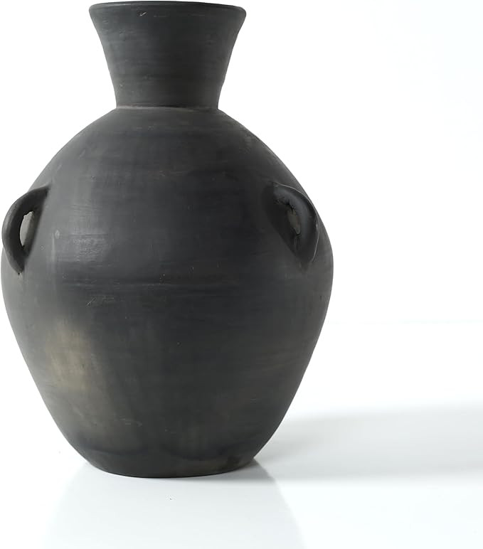 Approx.10 Earthy Gray Pottery Vase with Three Decorative Hooks | Amazon (US)