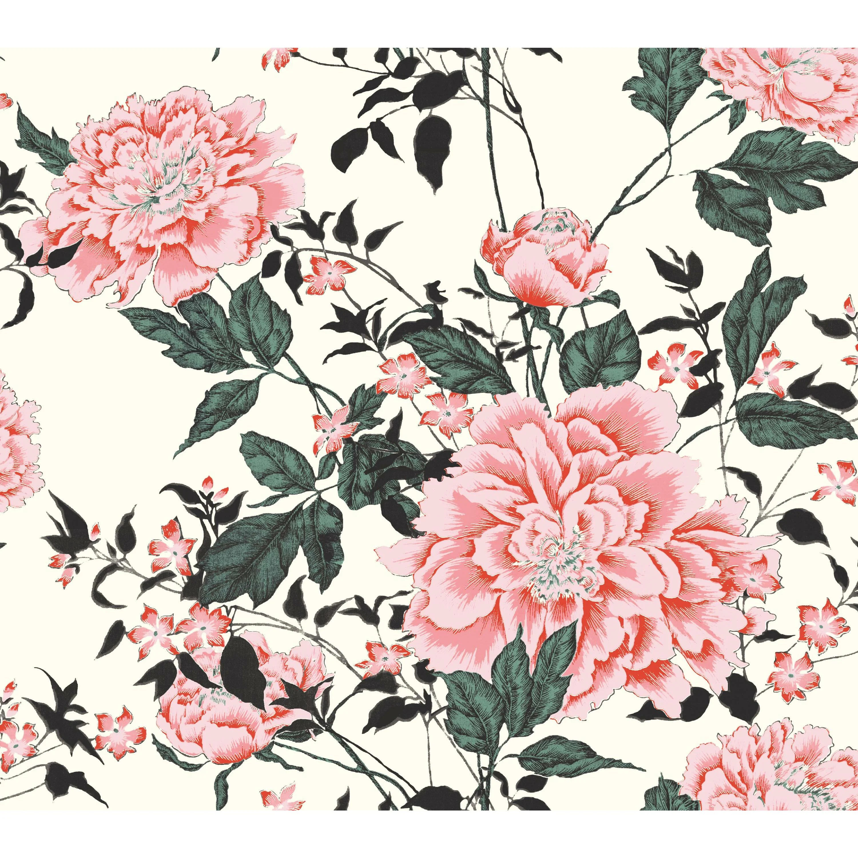 Vintage Floral Pink Peel & Stick Wallpaper by Drew Barrymore Flower Home - Walmart.com | Walmart (US)