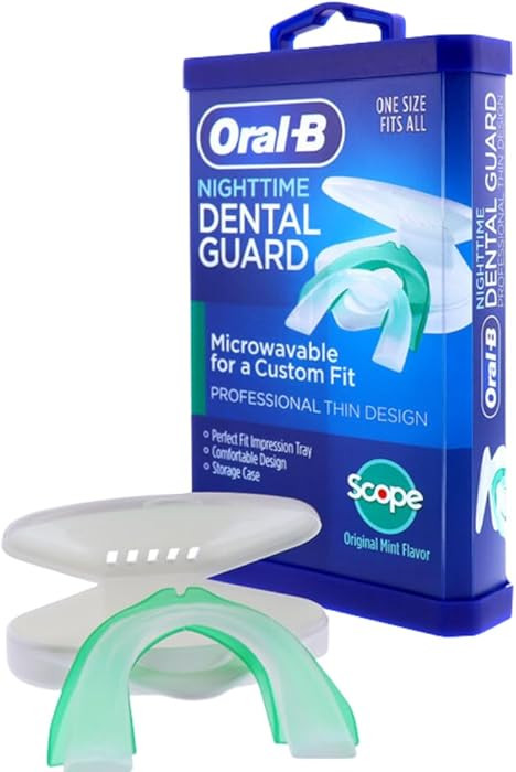 Oral-B Mouth Guard for Grinding Teeth at Night - Nighttime Dental Guard for Sleeping – Moldable... | Amazon (US)