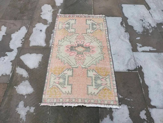 Boho Turkish Rug, Small Turkish Rug, Vintage Small Rug, Small Carpet Rug, Turkish Rug, Small Bedr... | Etsy (US)