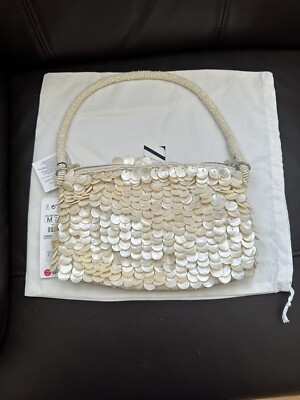 ZARA : White Beaded Shoulder Bag : 6524/310 : UK Buyers_Get It Faster!!  | eBay | eBay US