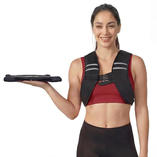 ZELUS Weighted Vest, Washable Z-Fit Soft Iron Weighted Vest for Women and Men, 5/10/15 lb Weight Vest with Reflective Strips & Adjustable Straps, Ultra Thin Weight Vest for Gym Strength Training (15lb) Black | Amazon (US)