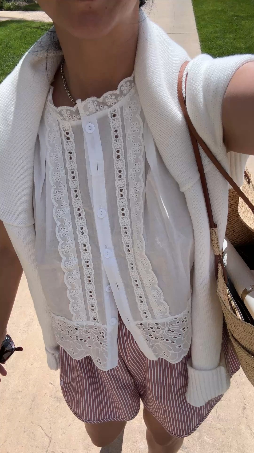 Real life mom outfit - vacation by the pool. 

Amazon top small
Recreational habits shorts medium
Quince sweater small
Sezane tote - old
Polo Ralph Lauren hat
Tkees sandals 5
Dorsey James necklace

#LTKmomlife #LTKPetite #LTKSwim