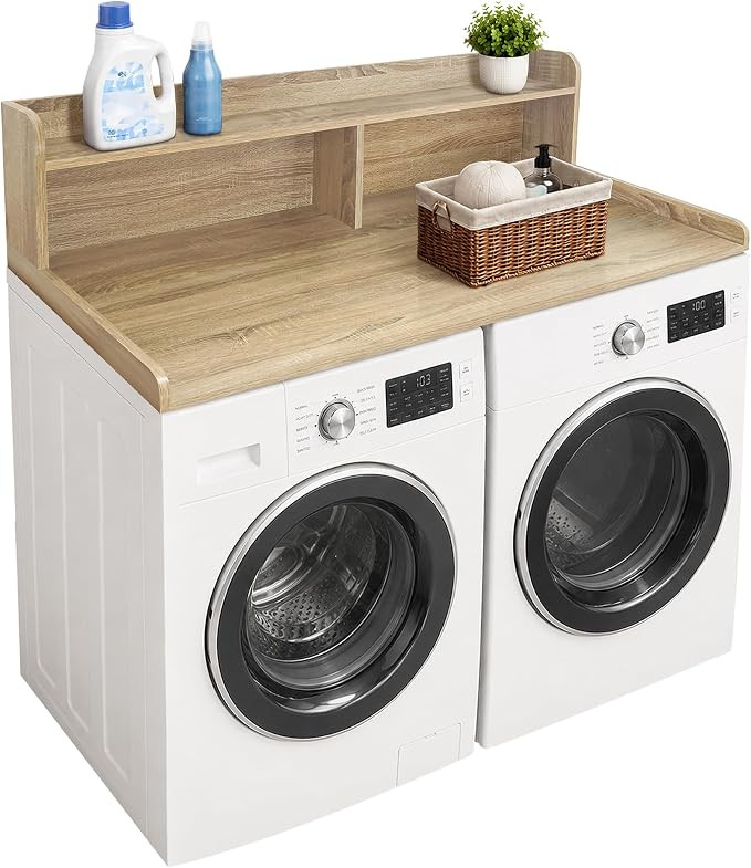 Royxen Laundry Countertop with 2-Tier Shelf Universal Fit, Washer and Dryer Countertop with Stora... | Amazon (US)