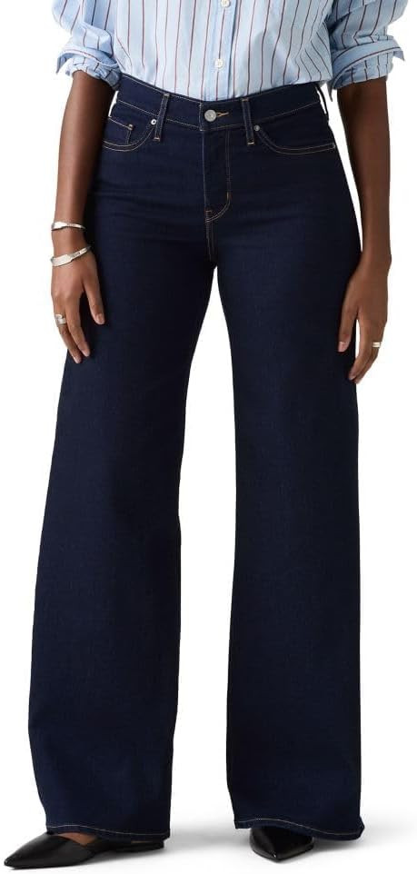 Levi's Women's 318 Shaping Wide-Leg Jeans (Also Available in Plus), (New) Darkest Sky (Stretch), 31 | Amazon (US)