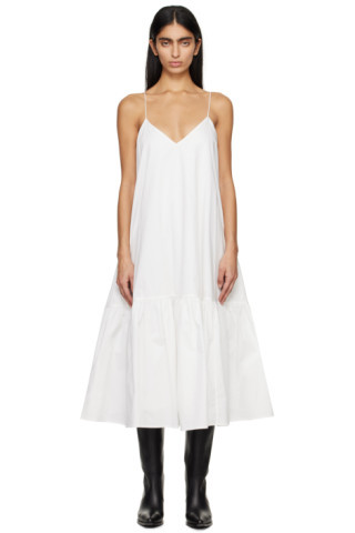 White Avarie Midi Dress | SSENSE