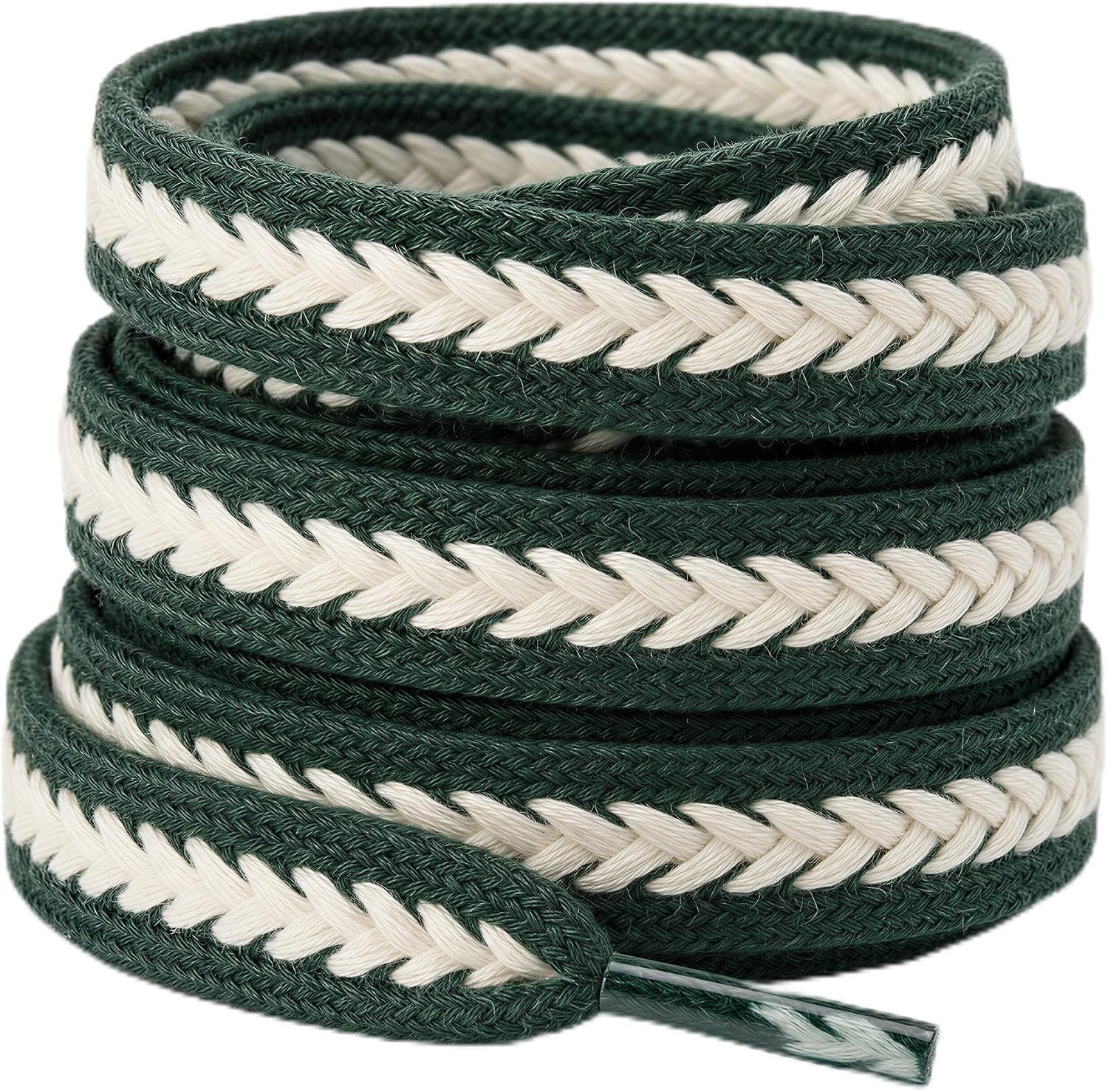 Fat Shoe Laces for Sneakers, Thick Flat Braided Cotton Shoelaces | Amazon (US)