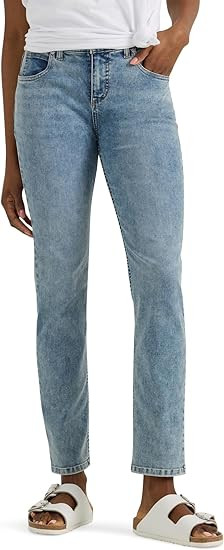 Lee Women's Ultra Lux Comfort with Flex Motion Slim Straight Jean with Ever Fit | Amazon (US)