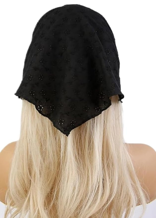 Huachi Head Scarf Headband for Women’s Hair hair - Black Bandanas for Women - Lace Hair Scarf B... | Amazon (US)