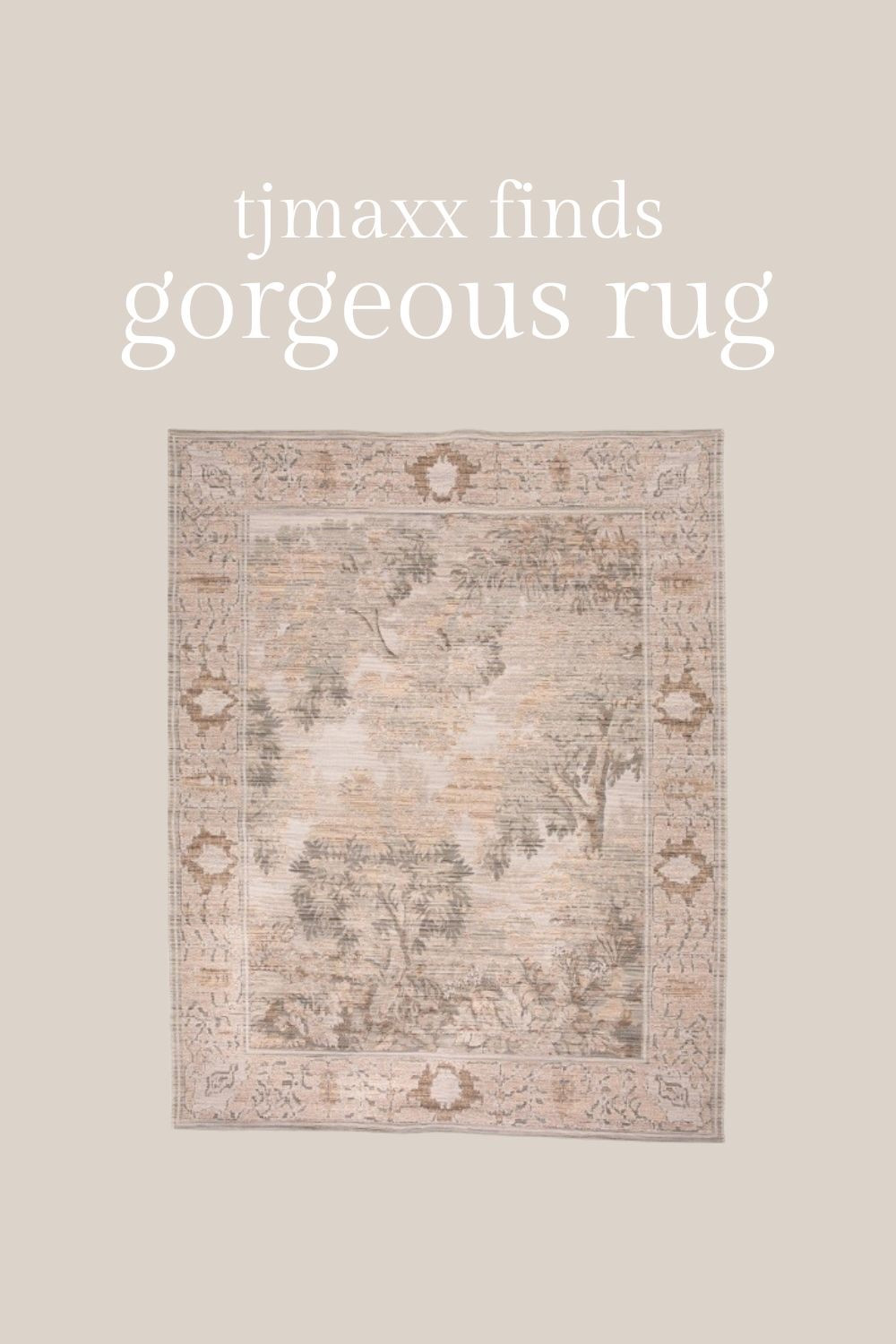 This tapestry rug is so pretty!!