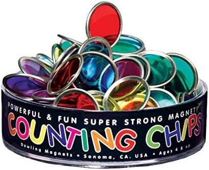 Amazon.com: Dowling Magnets - DO-736608 Magnetic Counting Chips with Block Magnet, 75 Chips, Bing... | Amazon (US)