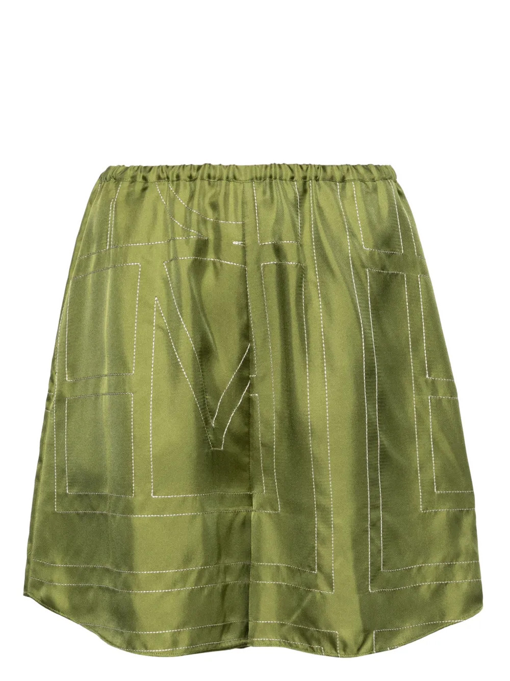 TOTEME monogram-embroidered Shorts | Green | FARFETCH | Farfetch Global