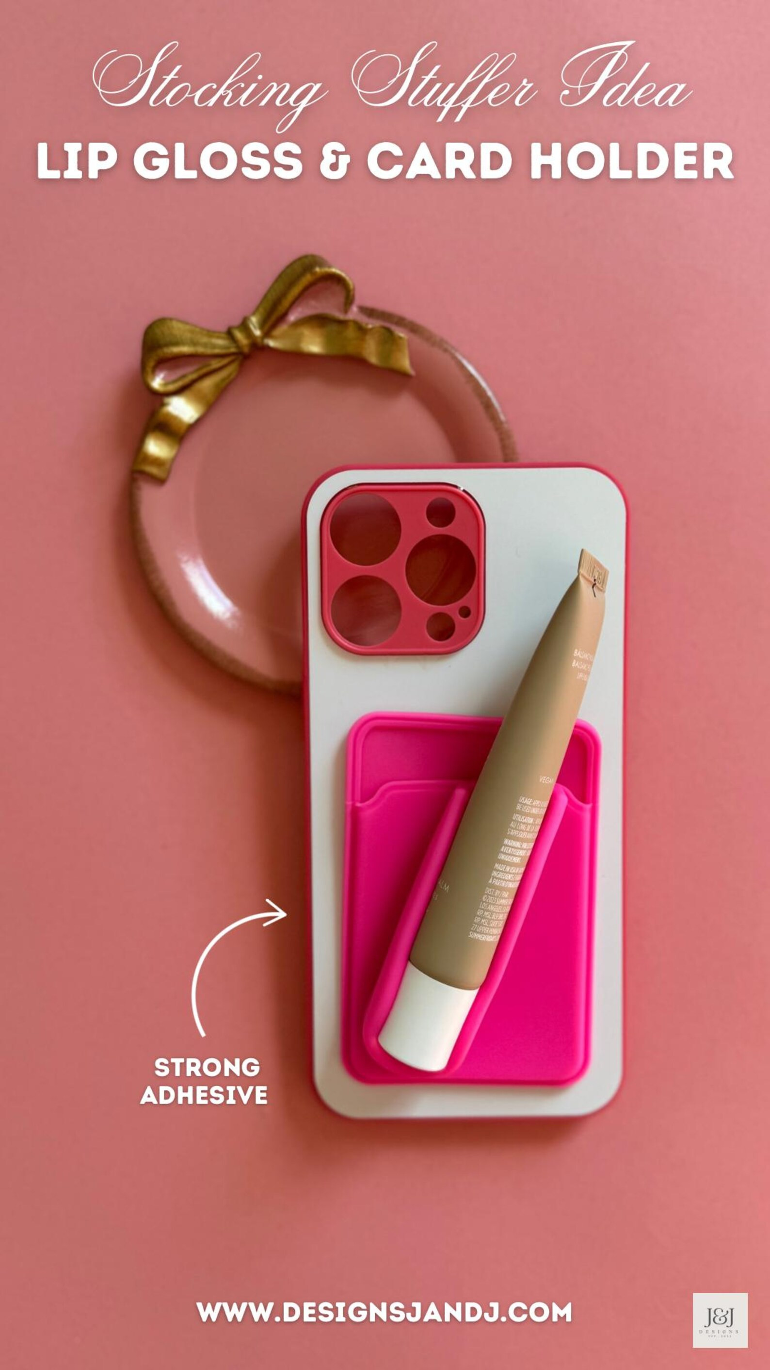 Lip Gloss Phone Case Holder for Credit Card Phone Wallet ID Holder Stick on Phone Lipstick Carrie... | Etsy (US)