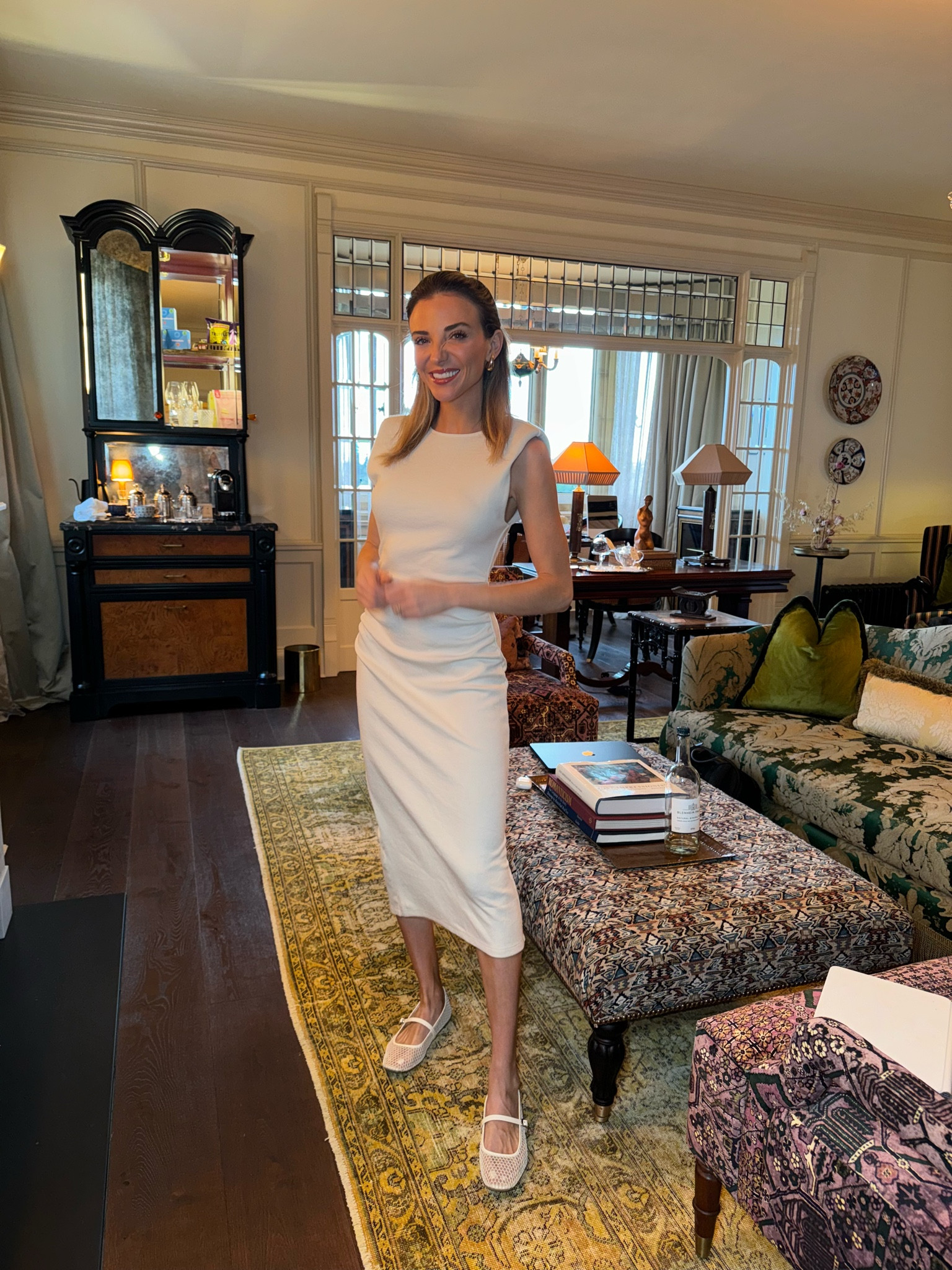 White midi dress — mango, size 2
Flats — Nordstrom, size 8.5 

#LTKShoeCrush #LTKSaleAlert #LTKSeasonal