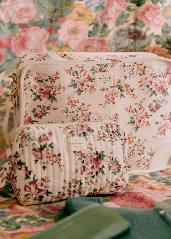 Suitcase - Vintage Flowers - Cotton - Sézane | Sezane Paris