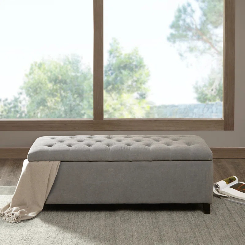 Zakhar Button Tufted Rectangle Storage Ottoman | Wayfair North America
