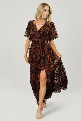 Uma Velvet Maxi Dress | Clove + Amber Floral | Baltic Born