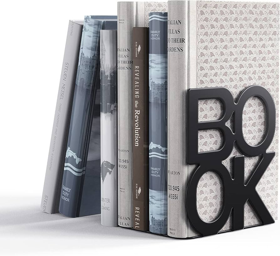 Decorative Metal Book Ends Supports for Bookrack Desk, Unique Appearance Design,Heavy Duty | Amazon (CA)