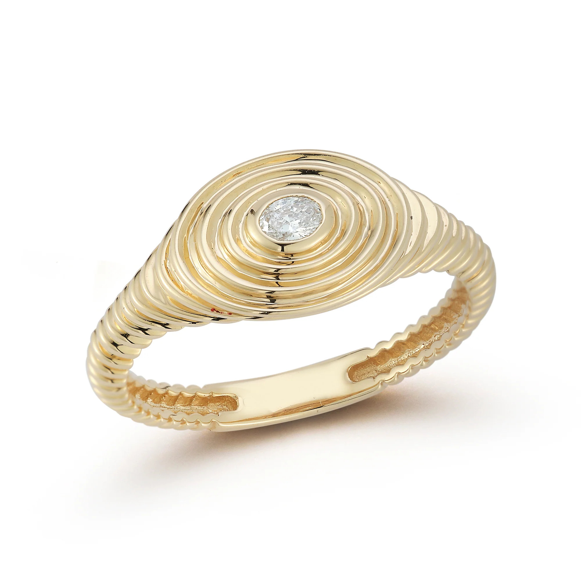 Signet Rings: Nana Bernice Groove Signet Ring | Dana Rebecca Designs