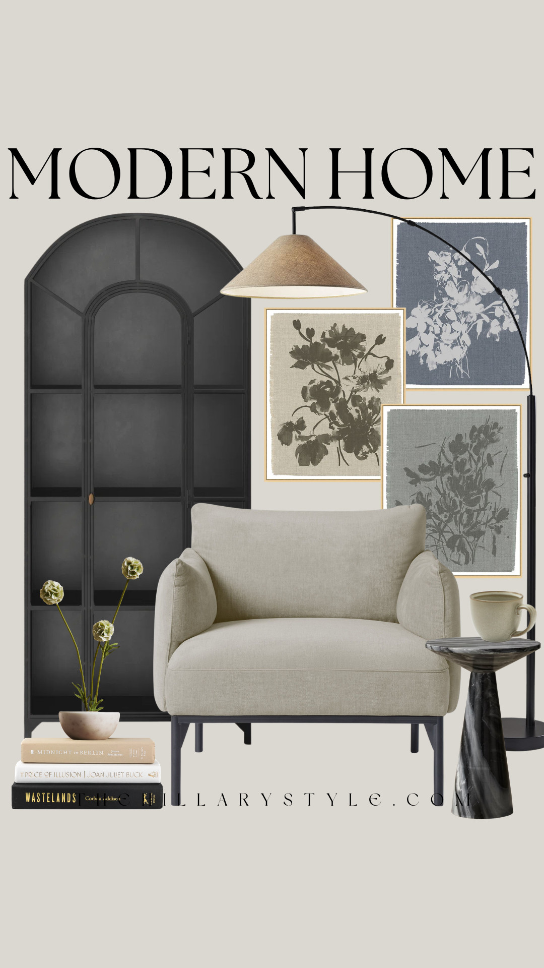 Modern Moody Spring Nook
Elevate your home this season with a modern organic reading corner that balances moody accents and warm neutrals. This spring refresh features a stunning black arched cabinet paired with a cozy taupe armchair for that perfect quiet luxury vibe. Layered floral art and a marble side table add sophisticated texture, creating an elevated basic look that feels both fresh and timeless. It’s the ultimate inspiration for a stylish, serene corner. Pottery Barn, West Elm, Etsy, Birch Lane, Walmart. 

 

#LTKdayinmylife #LTKSeasonal #LTKHome