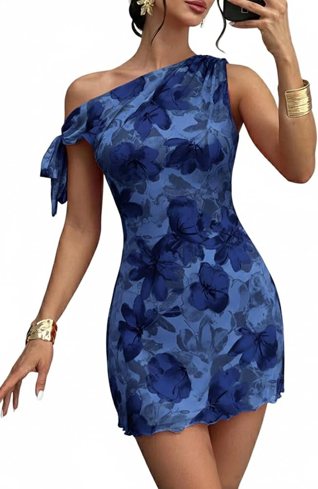 Acelitt Womens Summer Floral Off Shoulder Dress,S-XXL | Amazon (US)