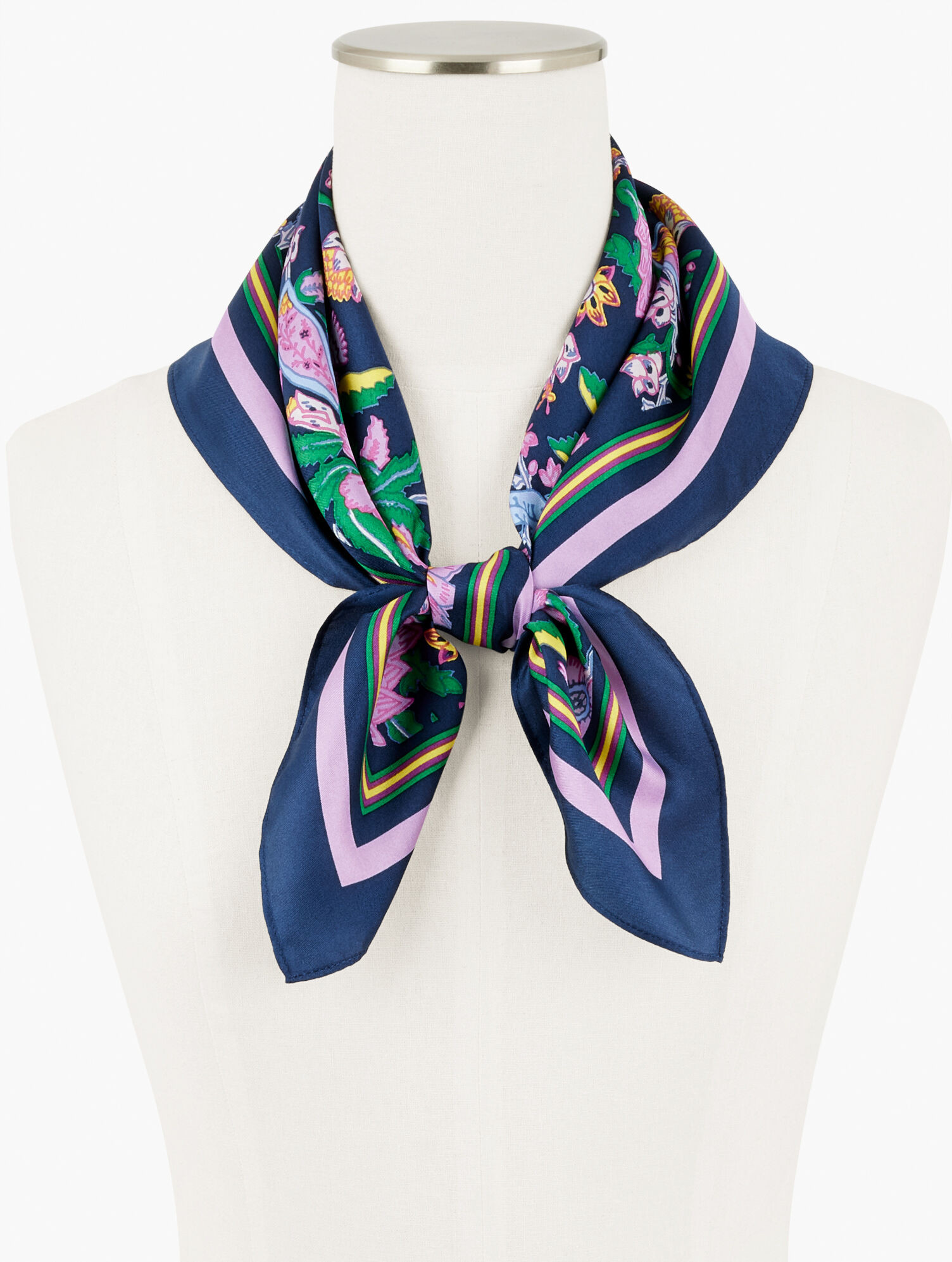 Flourishing Vines Silk Square Scarf | Talbots