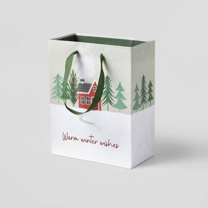 Cub 'Warm Winter Wishes' Cabin Gift Bag - Wondershop™ | Target