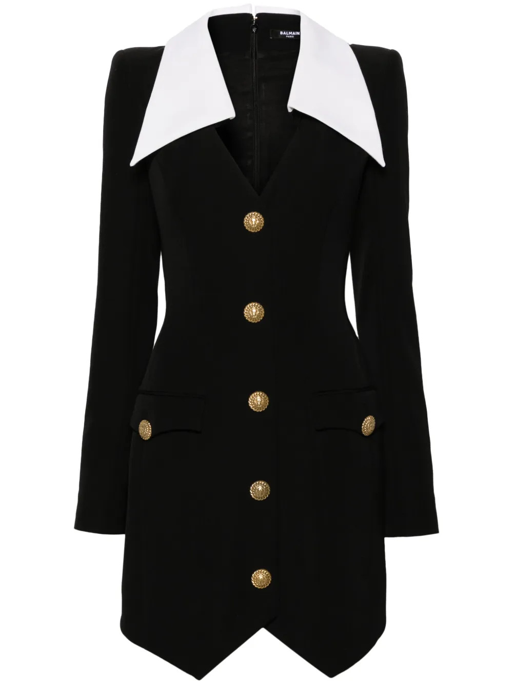 Balmain button-embellished Mini Dress - Farfetch | Farfetch Global