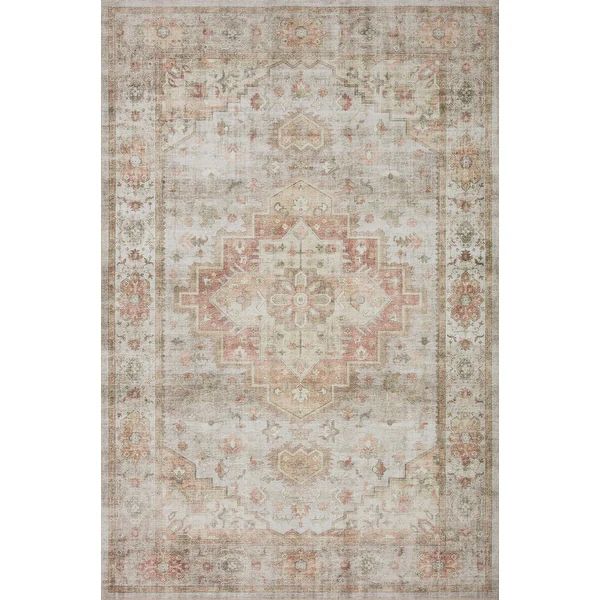 Alexander Home Meghan Vintage Traditional Distressed Area Rug - 8'-6" x 11'-6" - Sage / Multi | Bed Bath & Beyond