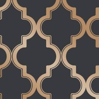Tempaper Marrakesh Midnight & Gold Peel and Stick Wallpaper (Covers 28 sq. ft.) MA10636 | The Home Depot