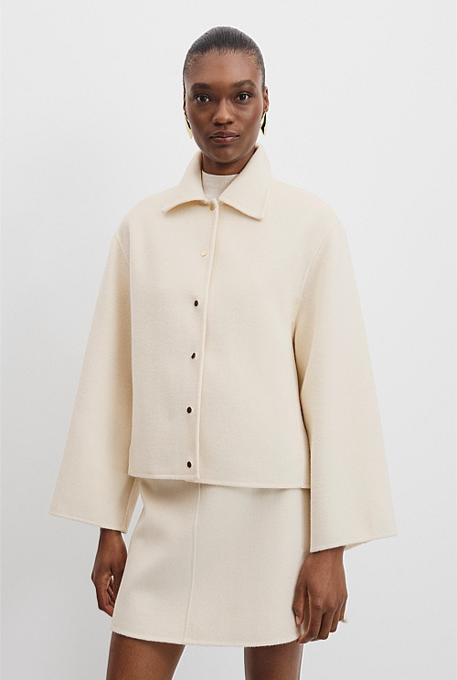 Soft Crop Snap Jacket | Country Road