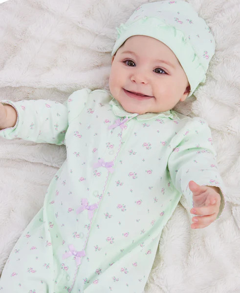 Petite Rose Footed One-Piece And Hat | Little Me