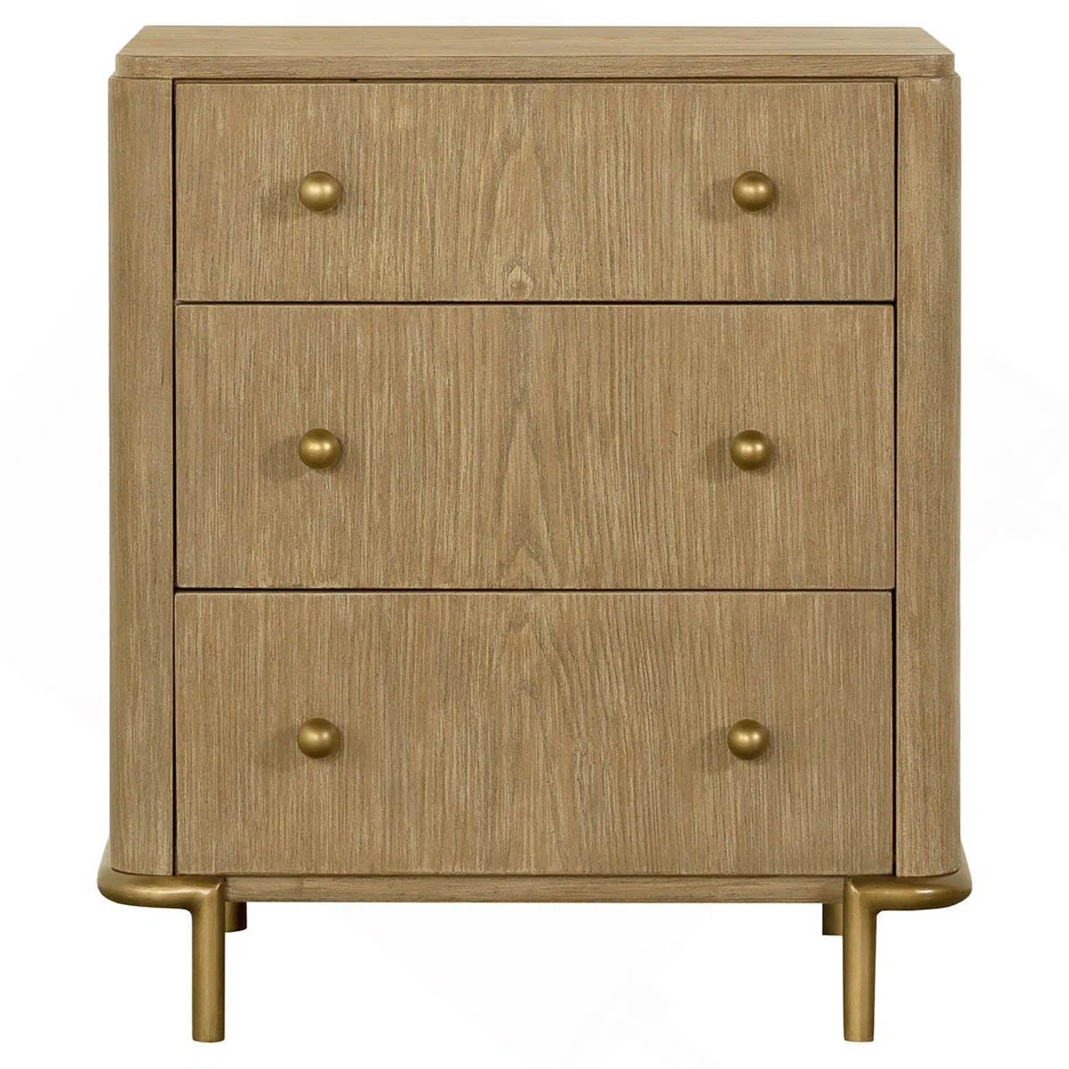 Sand Wash 3-Drawer Nightstand With USB Ports | Wayfair North America