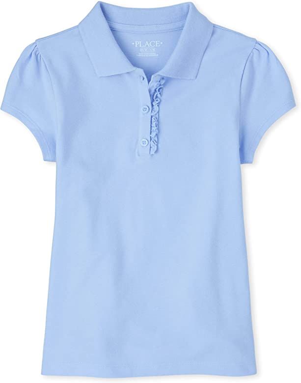 The Children's Place Girl's Short Sleeve Ruffle Pique Polo Shirt | Amazon (US)
