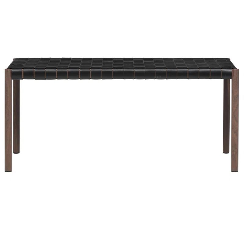 Fritz 40" Leather Weave Bench Accent Table | Wayfair North America