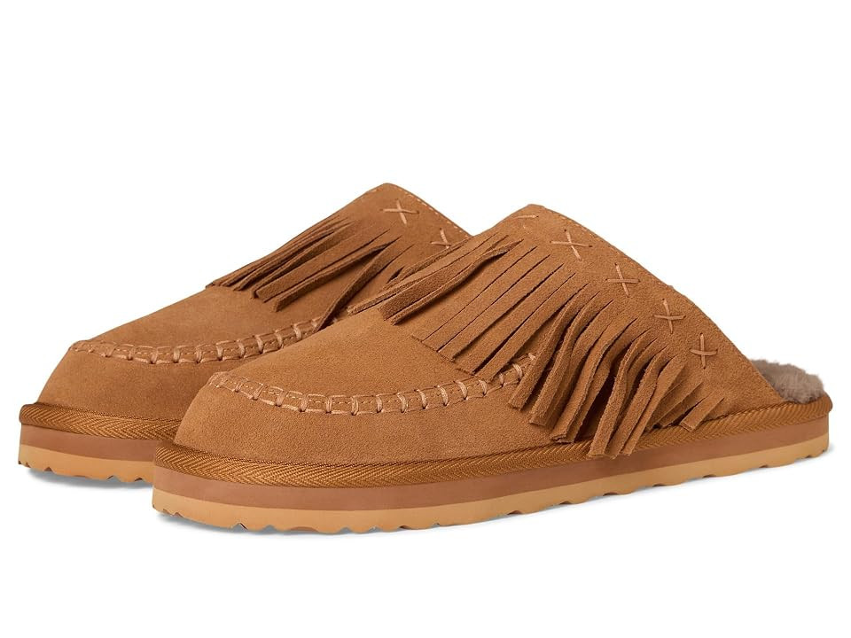 Free People Fallon Fringe Mules Women's Boots Toffee Suede : EU 39 (US Women's 9) M | Zappos