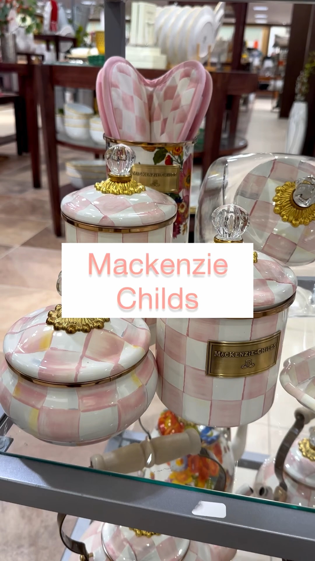Gift guide home decor McKenzie Childs canisters, McKenzie Childs jar canisters, McKenzie Childs kitchen ware, gifts for the kitchen , gifts for cooking lovers , pink plaid checkered Mackenzie Childs plates , Mackenzie Childs clear jars for snacks , Mackenzie Childs butter canister holder, Mackenzie Childs bowls, Mackenzie Childs spoons

#LTKmomlife #LTKMothersDay #LTKHome