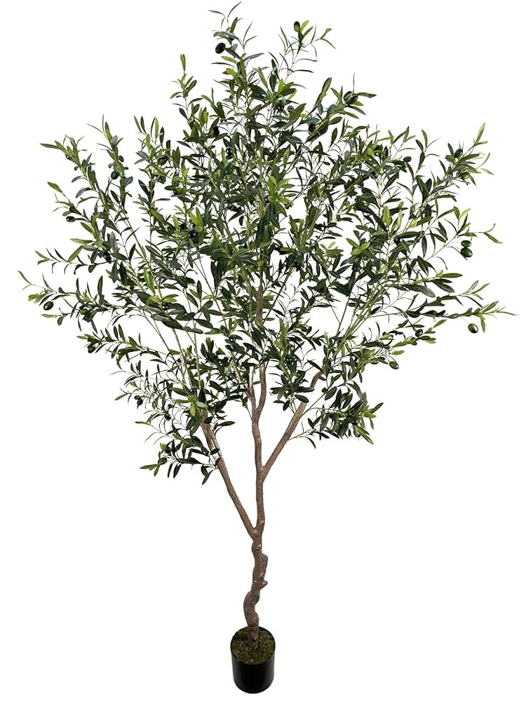 Artificial Olive Tree 7ft(82in,2200+Uv Protection Leaf) Tall,Faux Olive Tree Indoor Artificial Tr... | Amazon (US)
