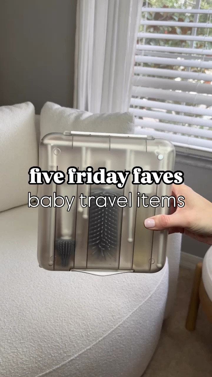 happy Friday!! I’m back with another five Friday faves: baby travel items! These are our most used travel items for Archer! Some of these we actually use daily not just on trips!
•travel bottle cleaning kit/bottle drying rack
•mess free sunscreen applicator
•shopping cart & high chair cover
•sound machine night light
•stacking formula dispensers

#babytraveltips #amazonbabyproducts #amazonbaby #babytravelessentials 

#LTKTravel #LTKVideo #LTKBaby