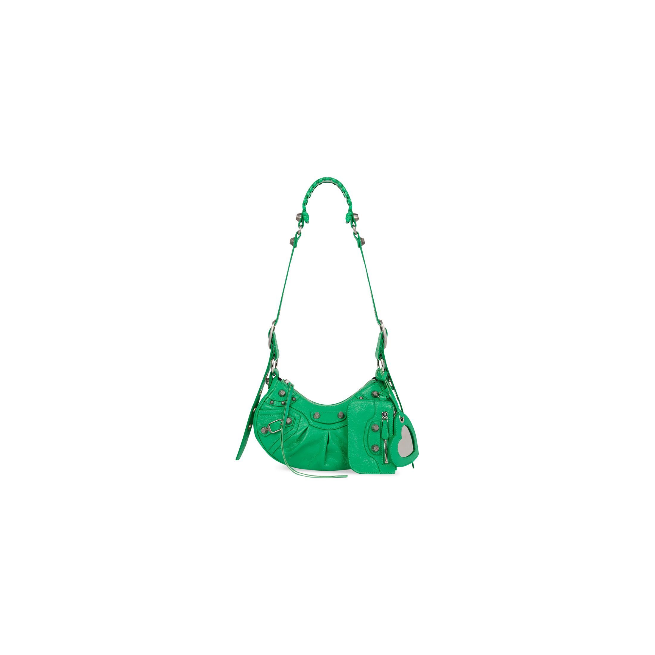 Women's Le Cagole Xs Shoulder Bag in Green | Balenciaga