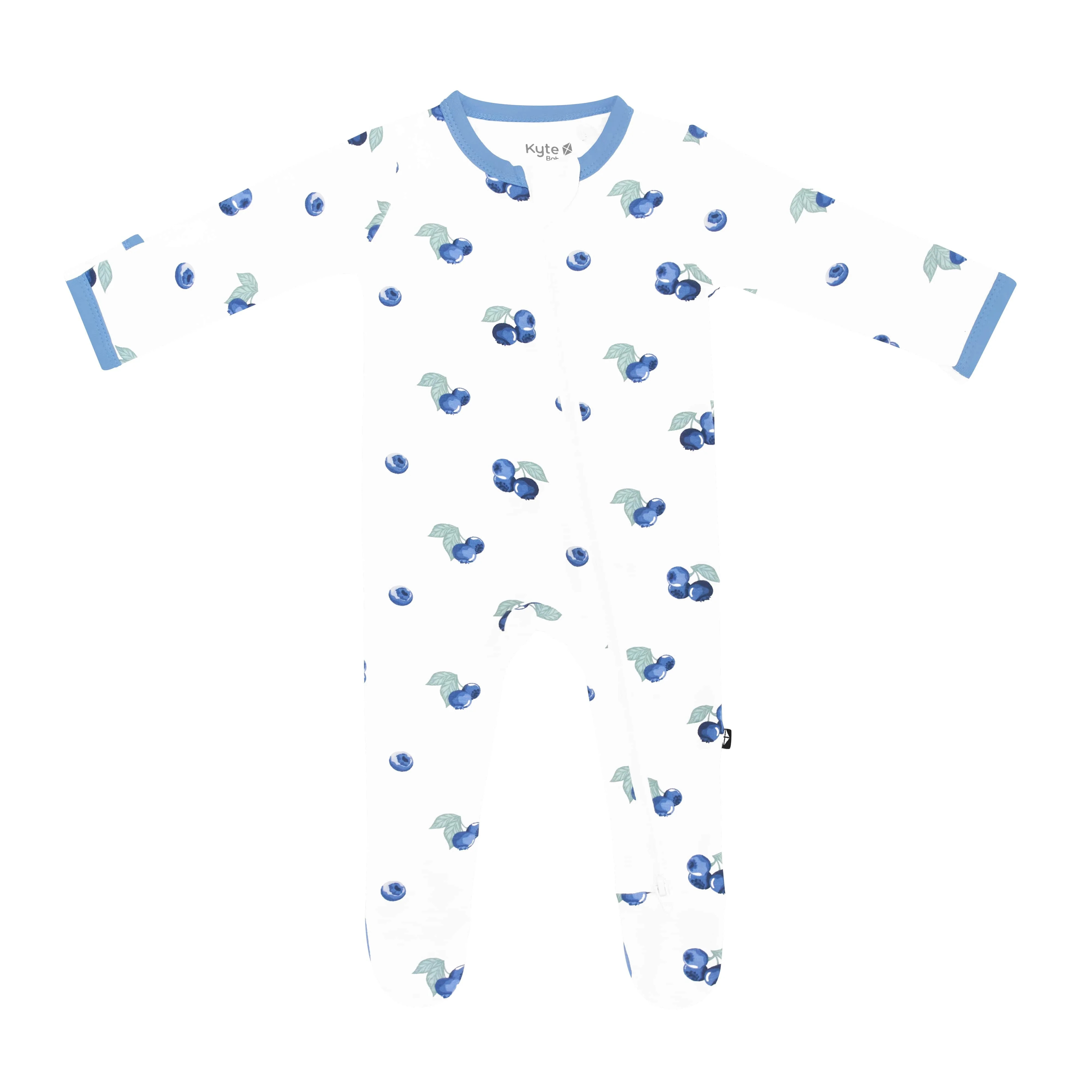 Zippered Footie in Blueberry | Kyte BABY