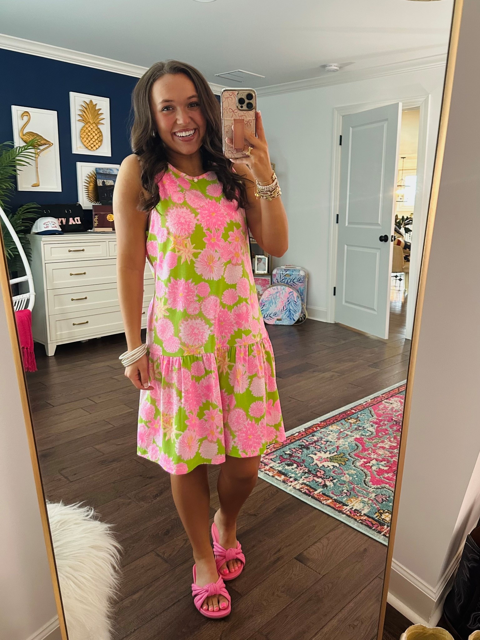 I am loving this new dress! It’s so comfy, cute, & easy to dress up or wear casual. It’s SO soft! 🩷💚 

Summer dresses. Vacation outfits. Lilly Pulitzer. Cute dresses.

#LTKWorkwear #LTKStyleTip
