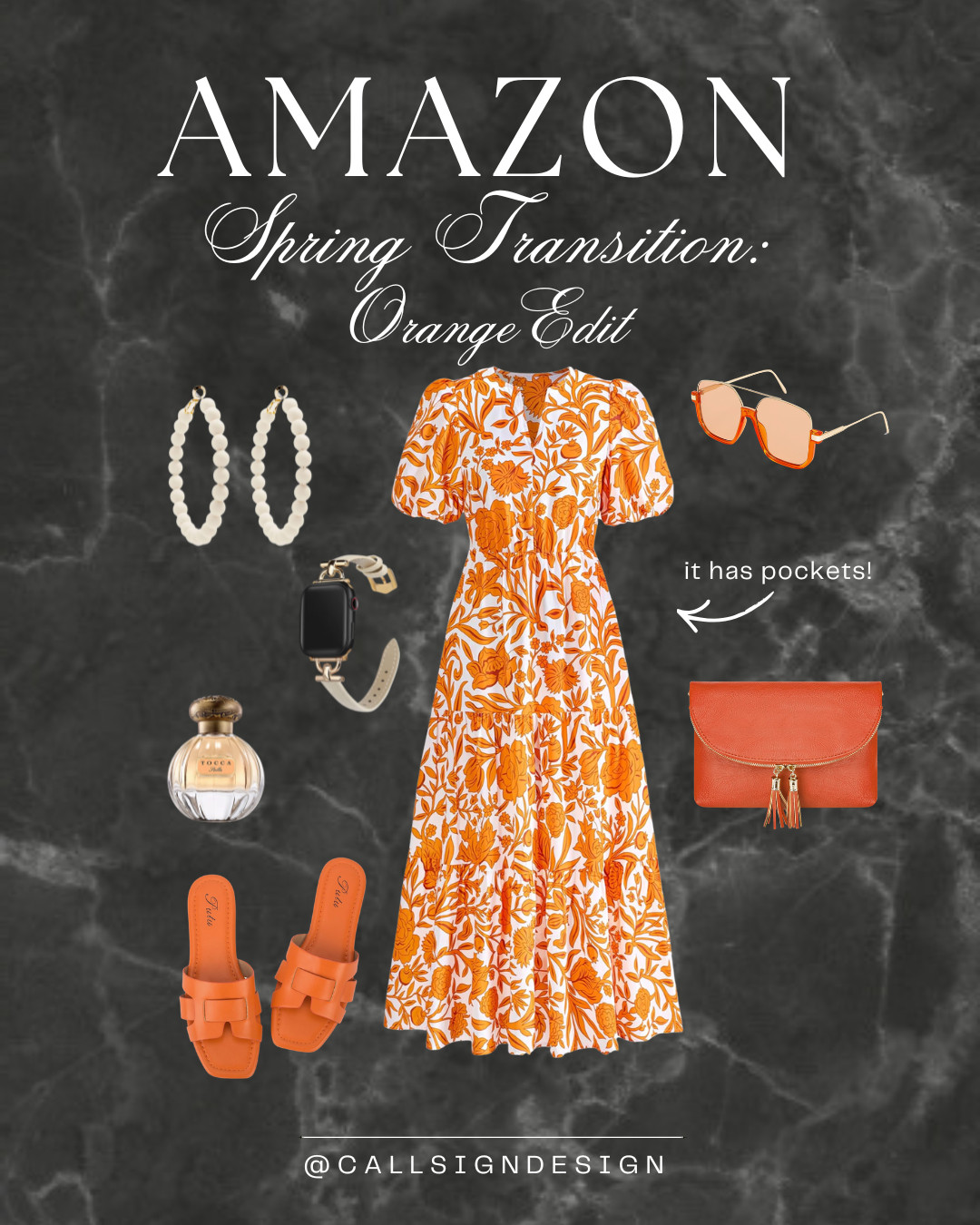 Bright, bold, and ready for sunshine 🧡
Start with a flowy orange dress that you can dress up or down, add fun matching sunnies, comfortable orange slides, and a tassled clutch for a polished finish. Top it all off with a favorite floral, citrusy fragrance. 

 #LTKdayinmylife #LTKgrwm #LTKootd